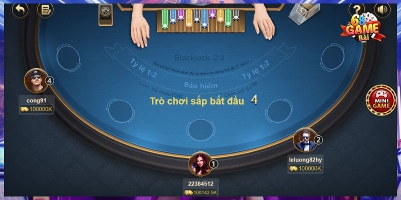 Chơi xì dách tại game bài 68GB