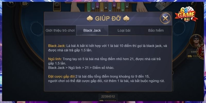 Luật chơi blackjack